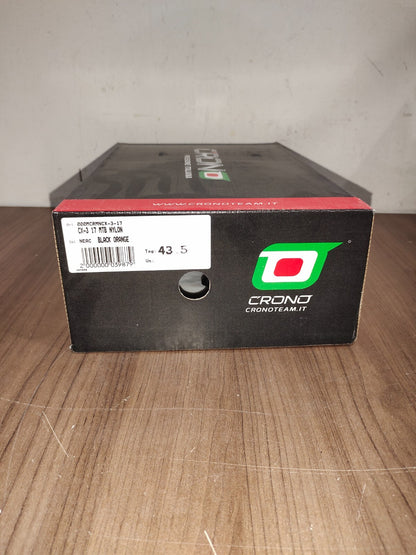 Crono CX-3 17 Mountain Bike Gravel BMX Shoes - Black Orange - Size - 43.5 (EUR)
