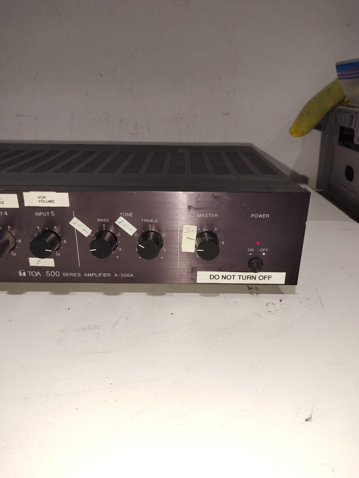 TOA A-506A 500 SERIES AMPLIFIER Pro Audio Stereo 5-Input PA Mixer Amp
