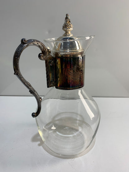 Victorian Silver Plated Glass Claret