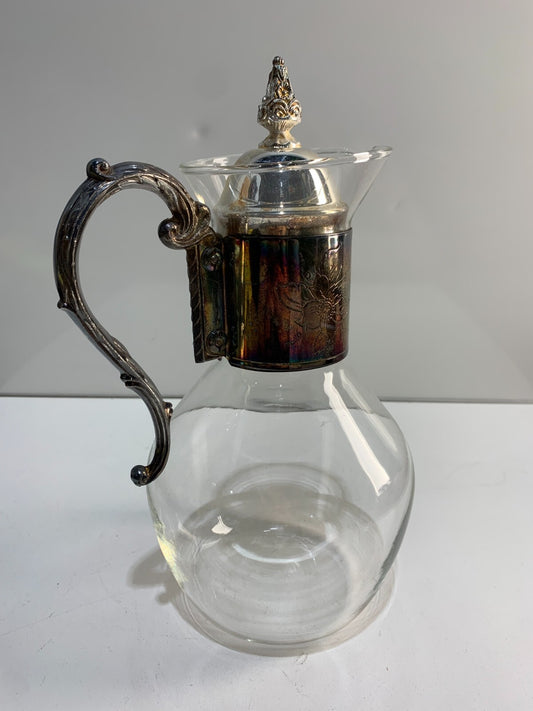 Victorian Silver Plated Glass Claret