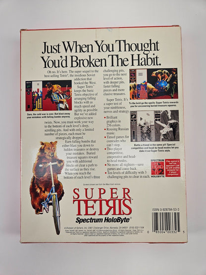 Vintage Super Tetris PC Game Big Box 1991 Spectrum Holobyte