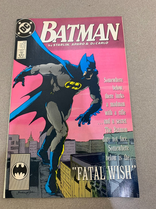 Batman #430 (1989) VF/NM Fatal Wish Jim Starlin Aparo DC