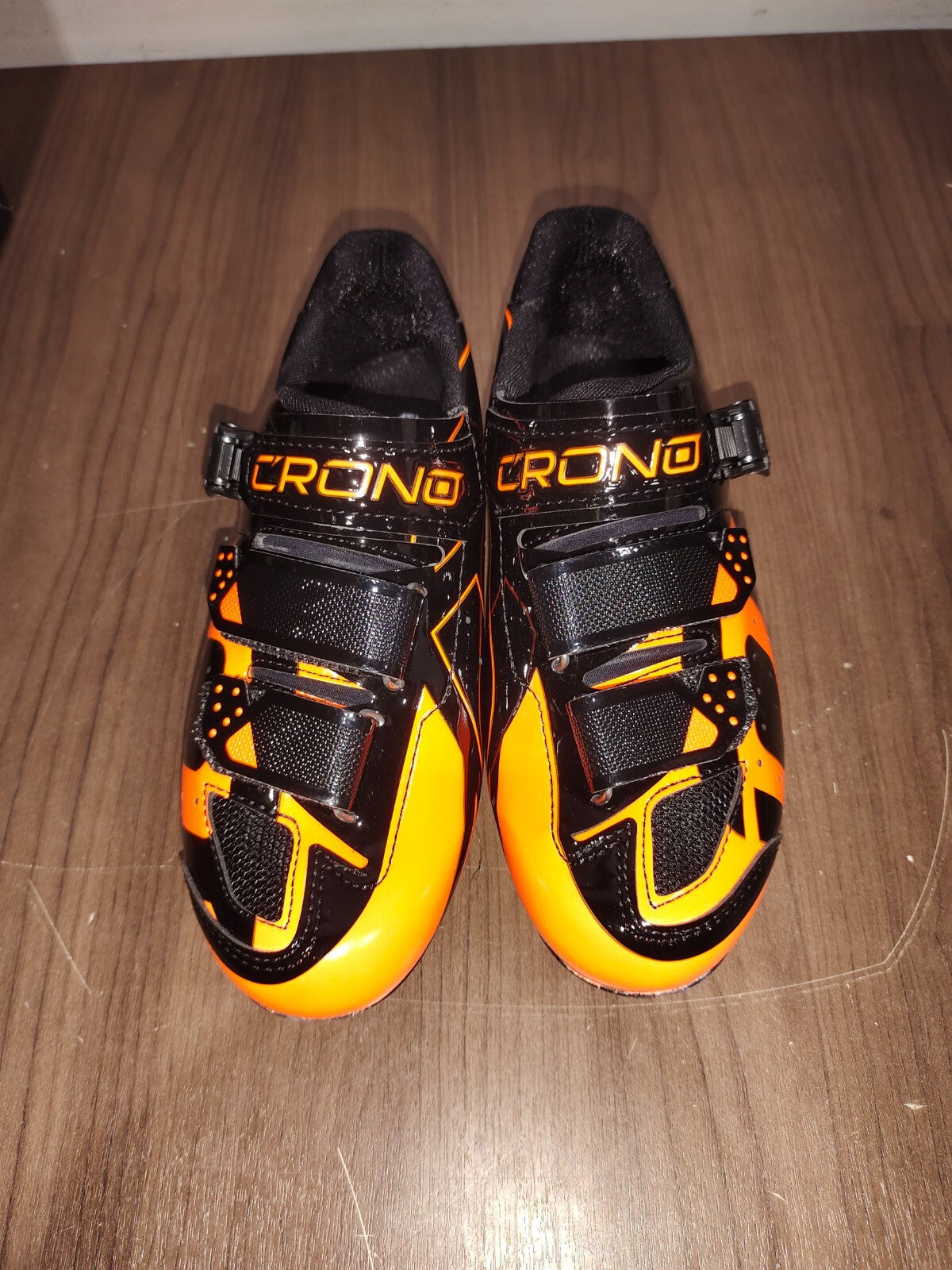 Crono CX-3 17 Mountain Bike Gravel BMX Shoes - Black Orange - Size - 37 (EUR)