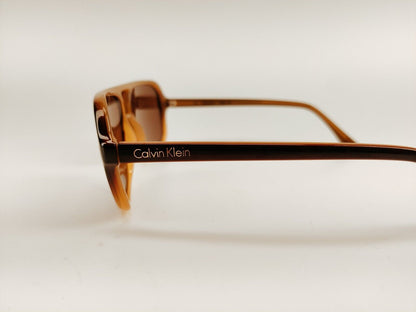 Calvin Klein Brown Gradient Aviator Sunglasses