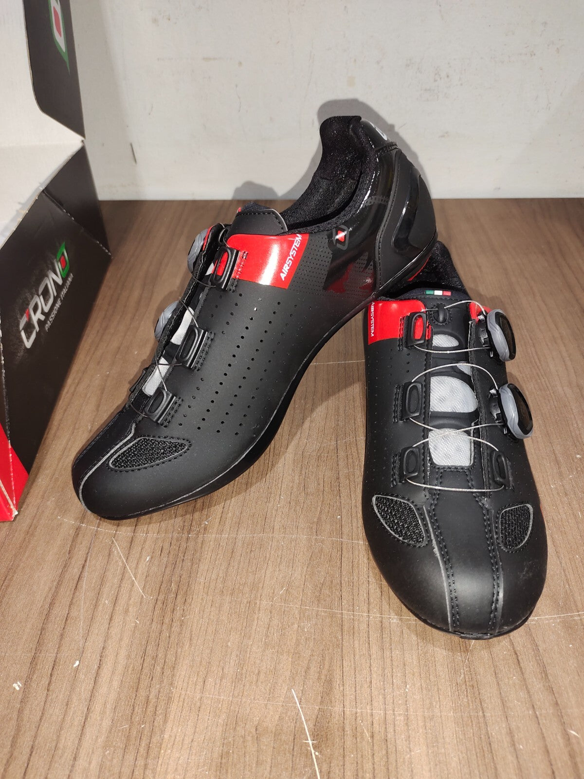 Crono CR-2-17 Nylon Cycling Shoes - Nero Black - Size - 41 (EUR)