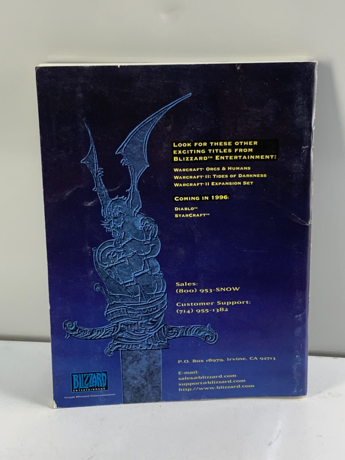WarCraft II Tides of Darkness Instruction Manual Book Only ~1996 PC/Mac