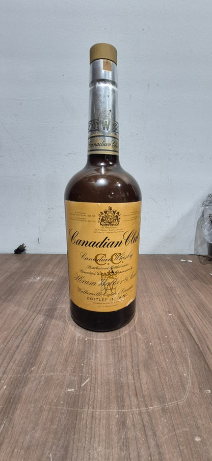 VTG 1966 Canadian Club Whisky Large 19” Glass Dummy Bottle Store Display Amber