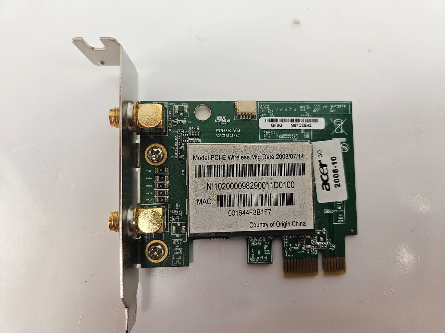 Anatel WN7600R WLAN PCIe x1 Card WiFi Wireless
