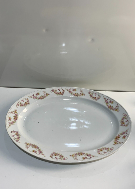 Quite vintage (1930s) Meito, Nagoya Seito Sho MEI626 Bridal Roses turkey platter