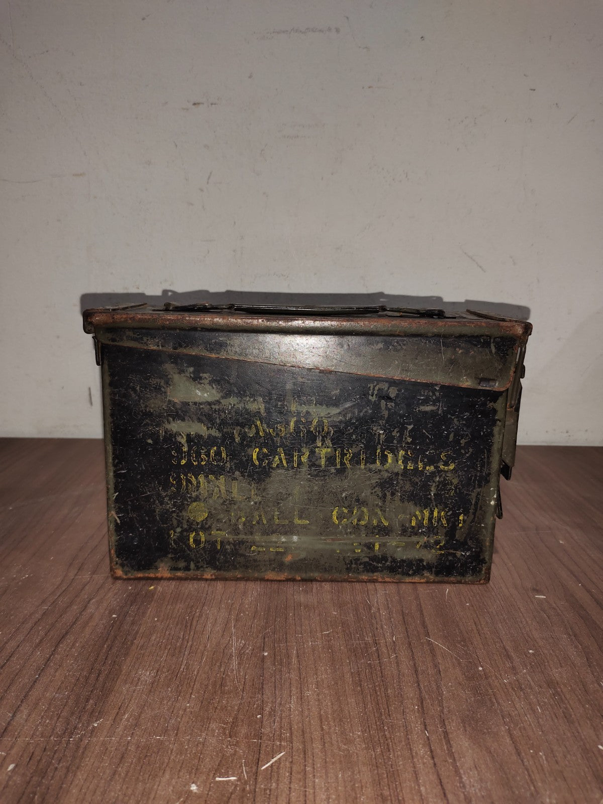 ARMY VINTAGE - AMMO BOX US MILITARY CARTRIDGES 7.62MM EMPTY METAL BOX