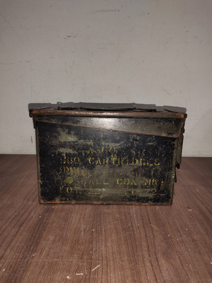 ARMY VINTAGE - AMMO BOX US MILITARY CARTRIDGES 7.62MM EMPTY METAL BOX