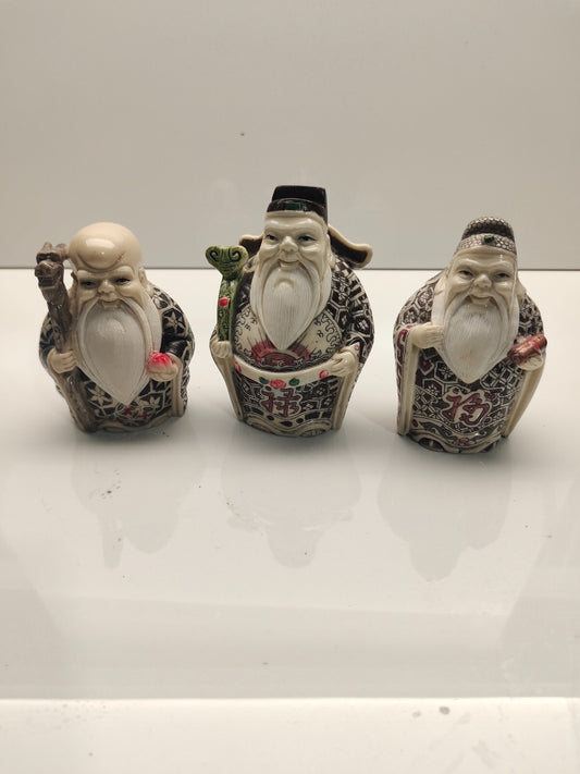 3 Chinese Wise Men Fu Lu Shou Idols