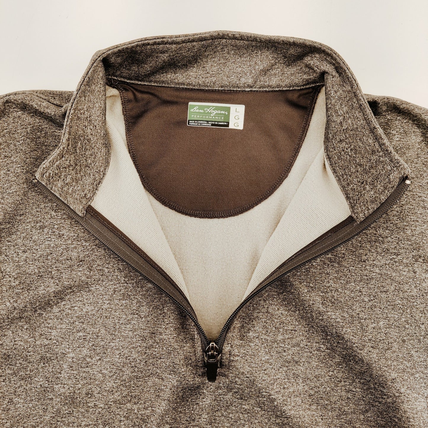 Ben Hogan Performance Grey Quarter Zip Men's Size Large