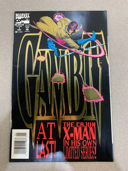 Gambit #1 Embossed Gold Cover! 1st Limited Series Crisp