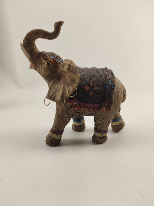 Brown Elephant Figurine - Porcelain