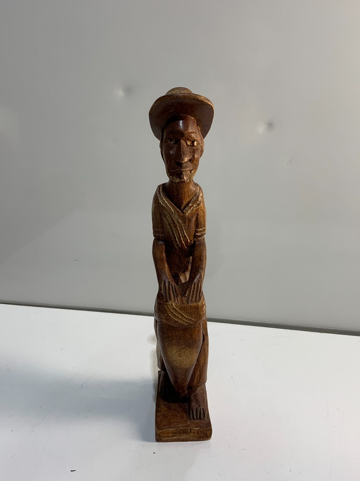 Vintage handmade carving Folk Art of a drummer
