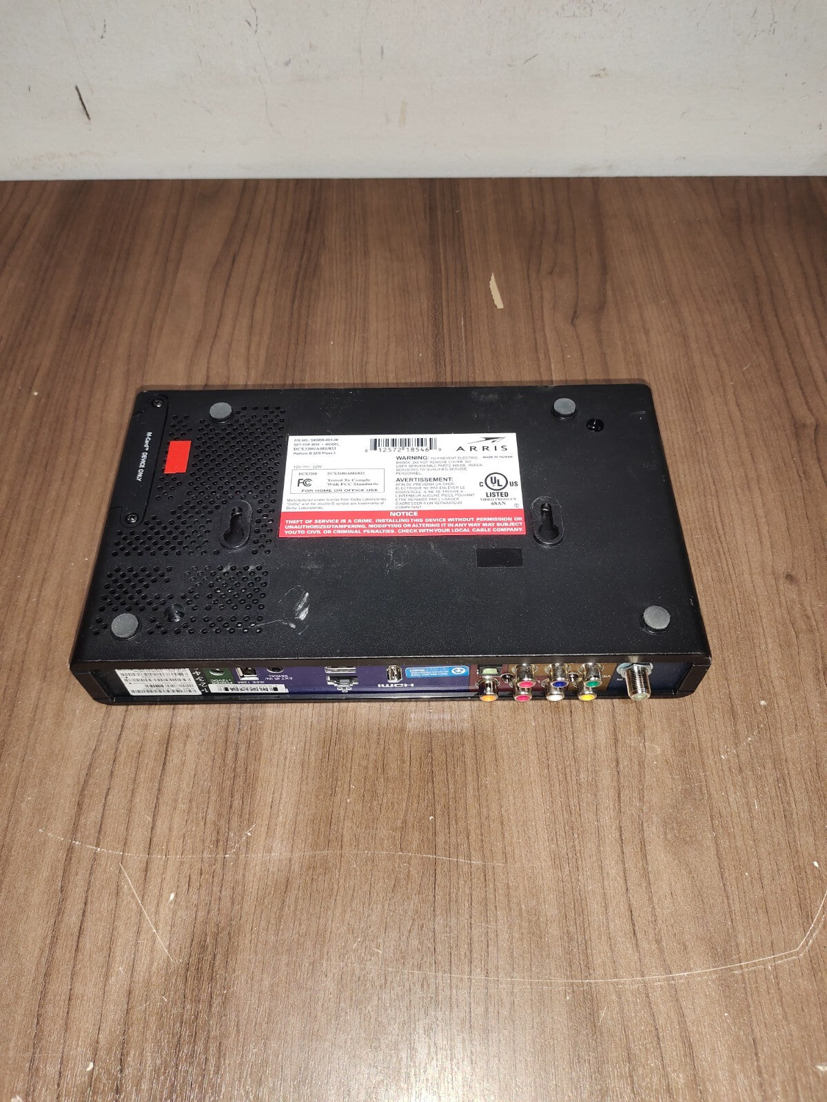 Arris Set-Top Box DCX3220/C710/001- Black- (13872) - 2