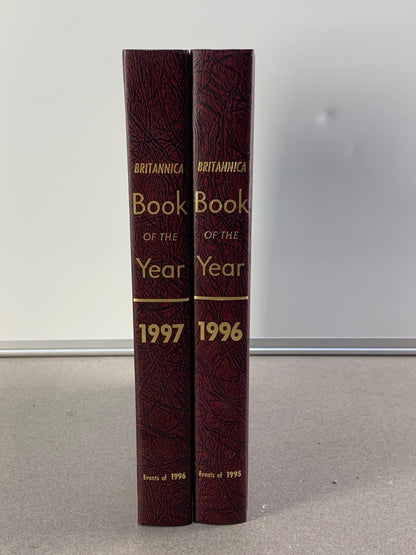 Vintage Encyclopedia Britannica Book Year Lot Set Of 2 - 1997 & 1996