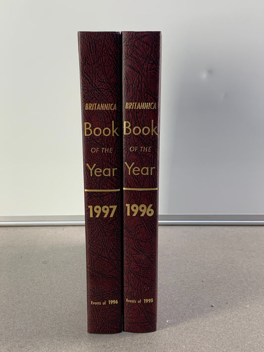 Vintage Encyclopedia Britannica Book Year Lot Set Of 2 - 1997 & 1996