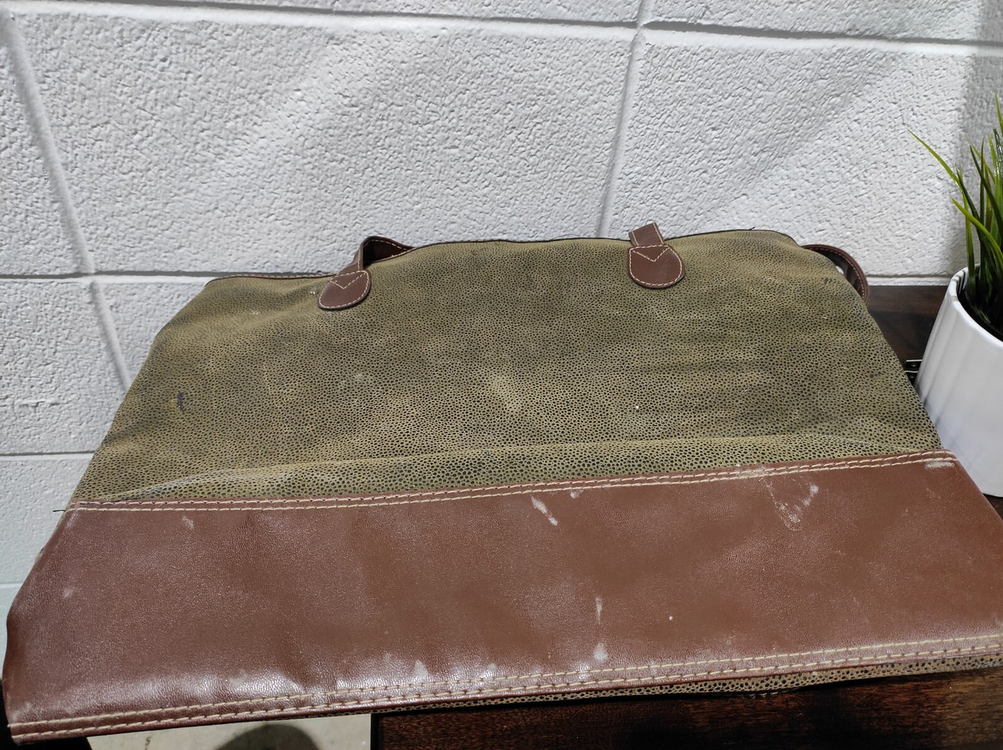 Voyageur Brown Lathe Tote Bag