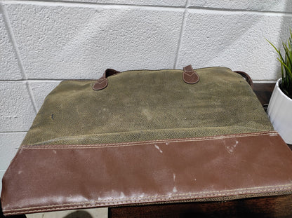 Voyageur Brown Lathe Tote Bag