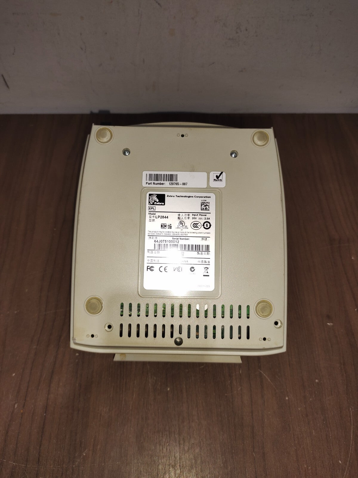 Zebra Technologies Eltron UPS LP2844 CTP Thermal Label Printer