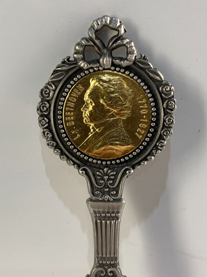 Vintage collectors spoon with Ludwig van Beethoven engraved on it.