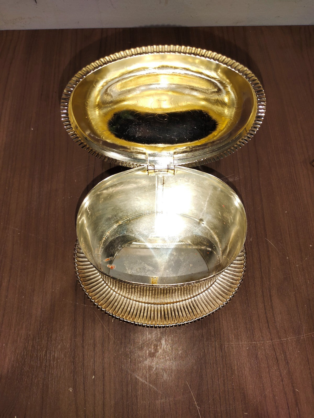 Antique Victorian Footed Silverplate Tea Caddy Biscuit Box