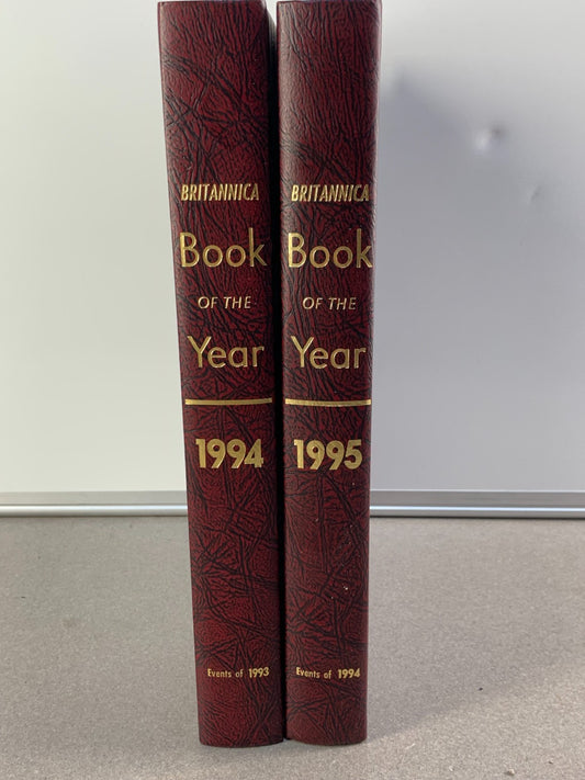 Vintage Encyclopedia Britannica Book Year Lot Set Of 2 - 1994 & 1995