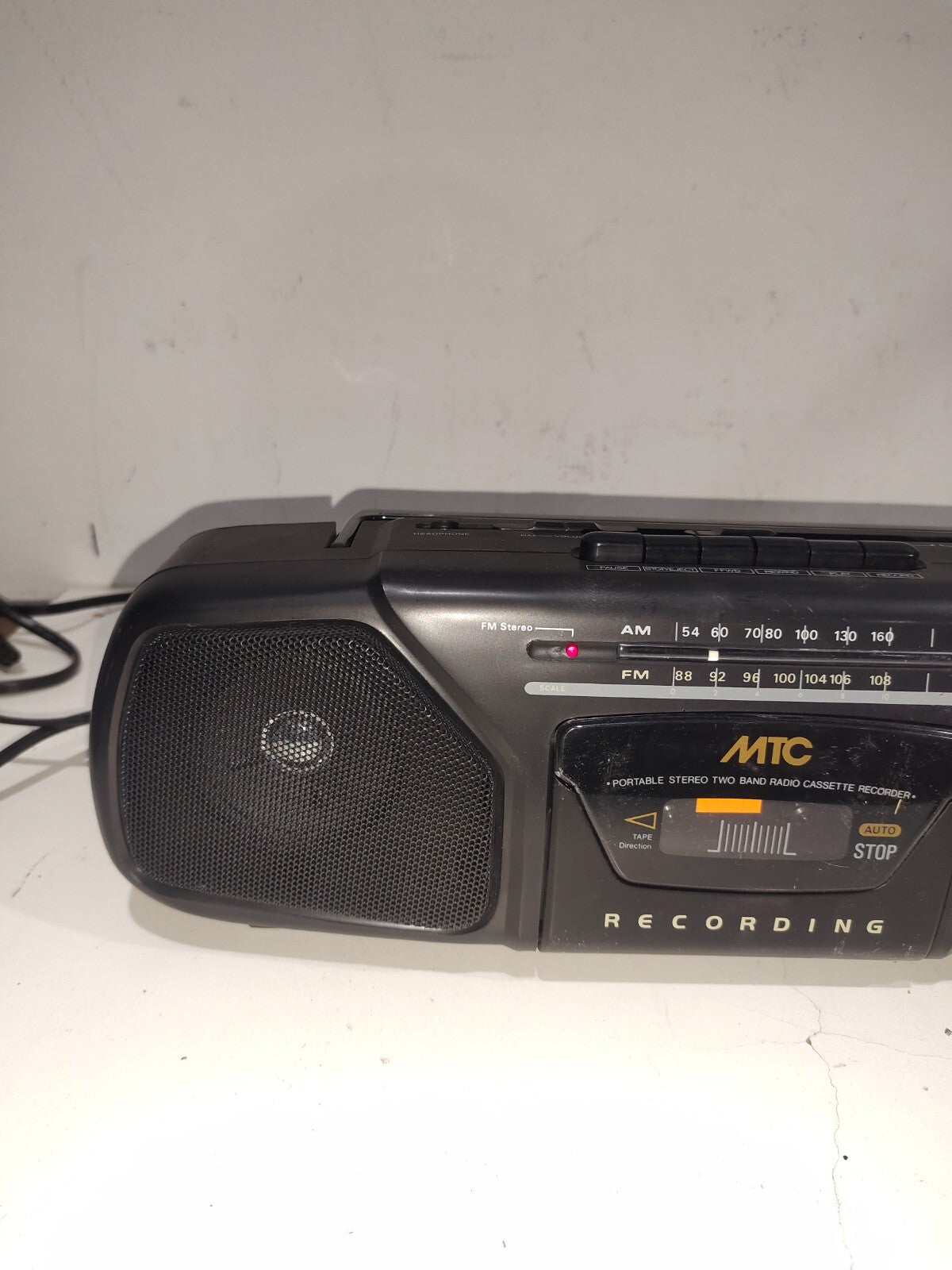 Vintage MTC AM/FM Stereo Radio Cassette Boom Box - Model - MS-1702DV