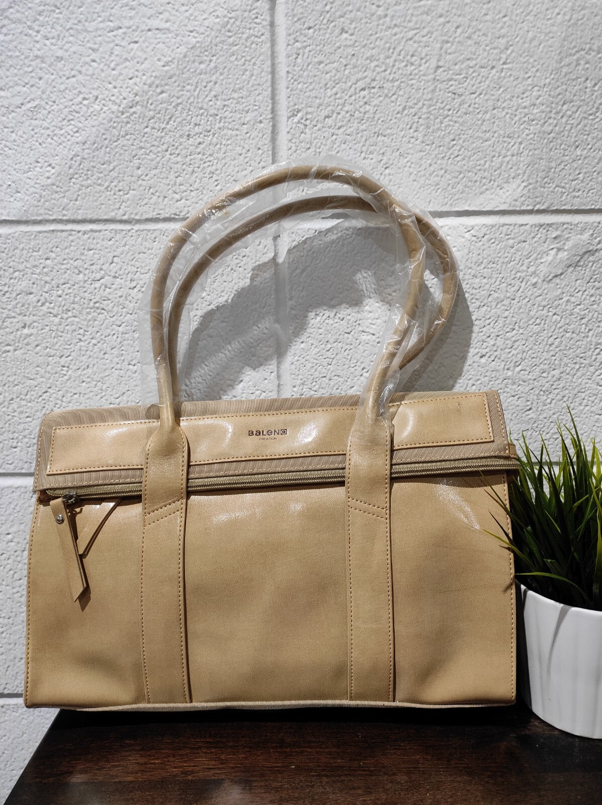 Baleno Collection Beige Tote Hand Bag