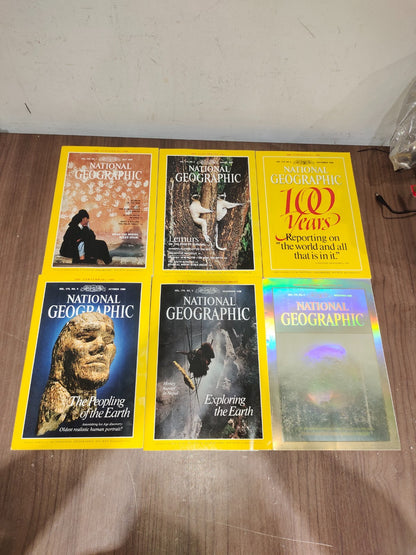 National Geographic - 1988 - July-December - Case Faux Leather - Magazines