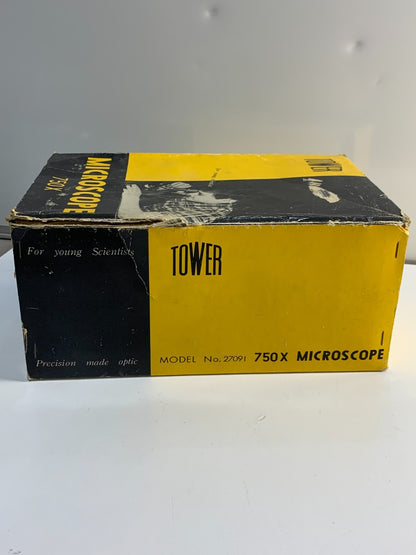 Vintage Tower model no. 27091 750x microscope For young scientist