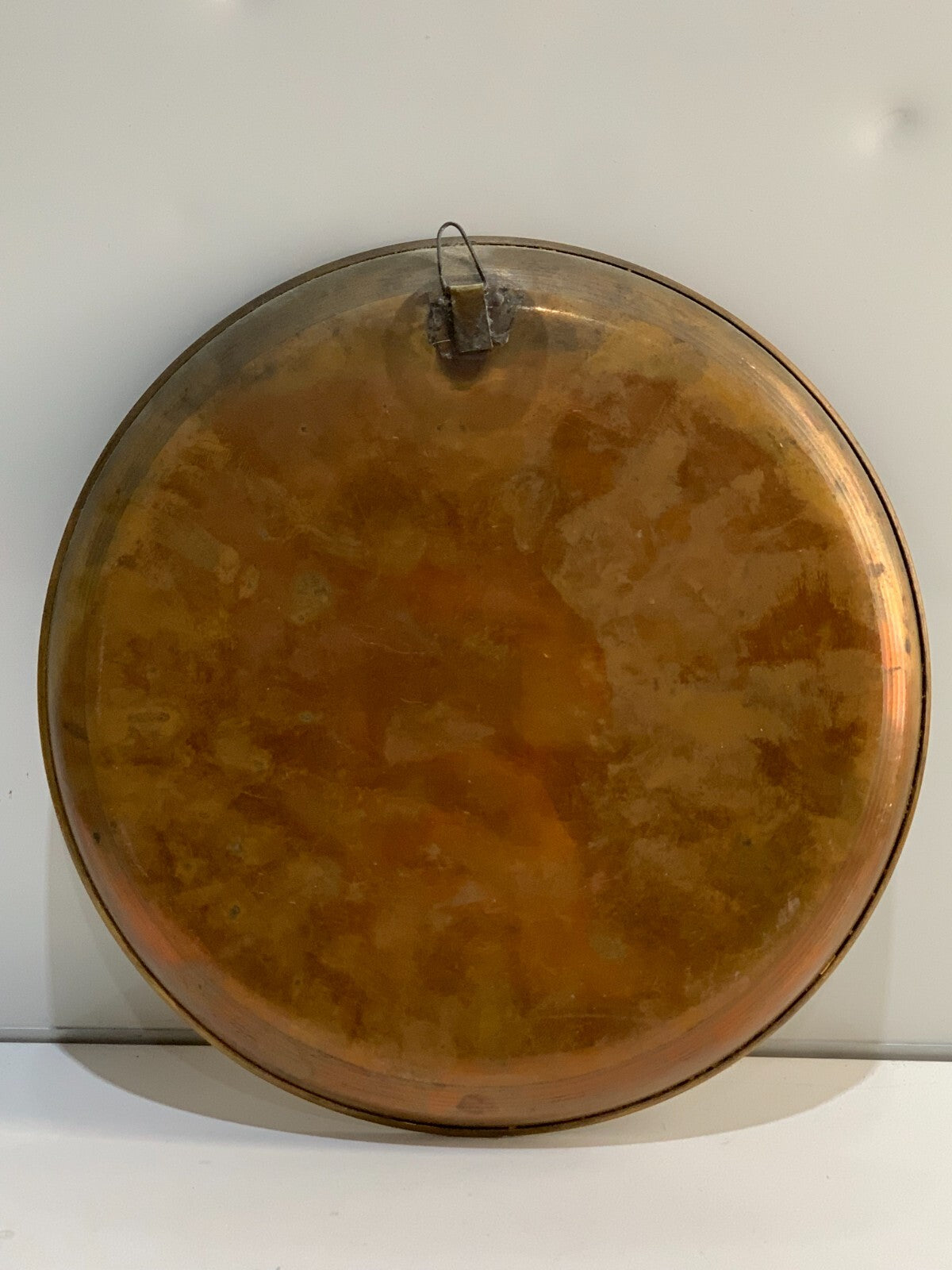 Vintage Rare Iraq Harp Plate Brass