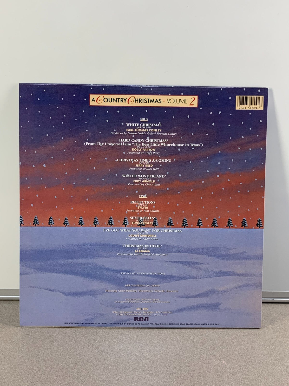 A Country Christmas Volume II – Various Artists – RCA 1983 – Vinyl LP