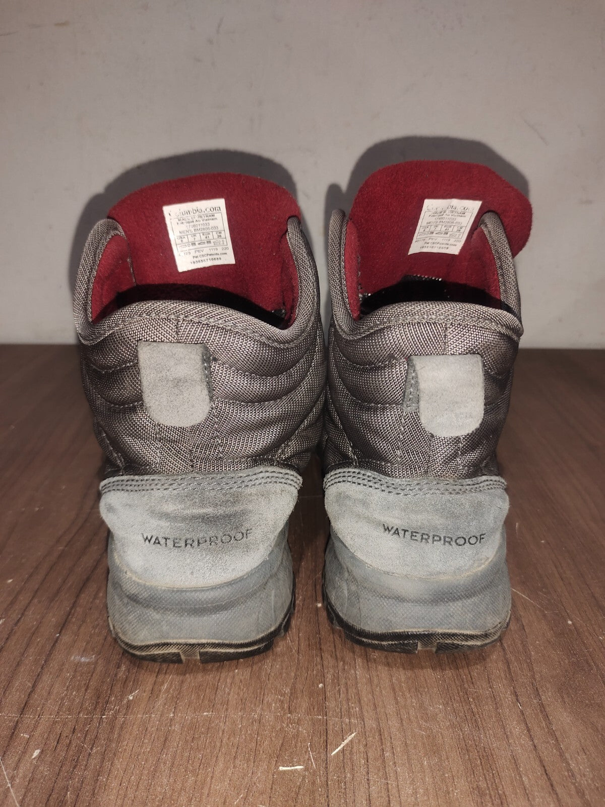 Columbia Fairbanks Omni-Heat BM2806-033 Gray Waterproof Outdoor Boot Men - USA 8