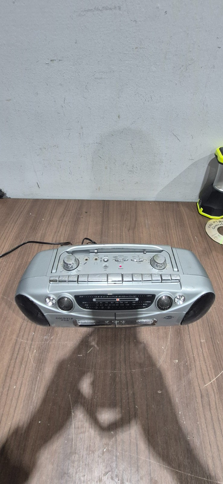 Vintage GOLDVIP Double Cassette Player with Radio - Model - GL-9903