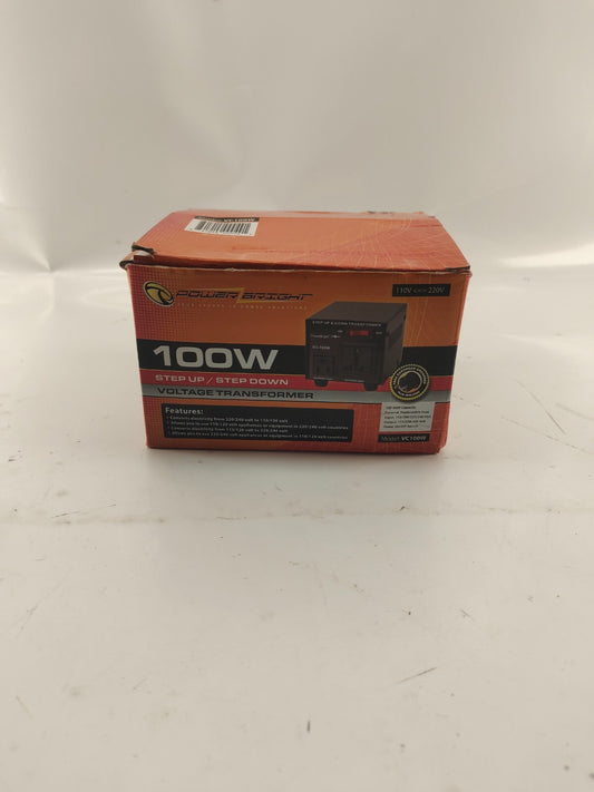 Power Bright VC100W Voltage Transformer 100 Watt Step Up/Down 110V - 220V