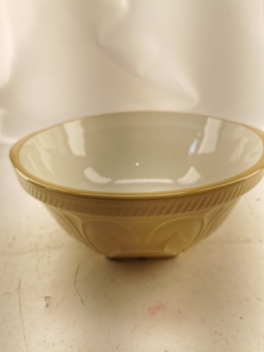 Vintage T G Green 13" "Gripstand" Mixing Bowl Made in England Yellow Ware.