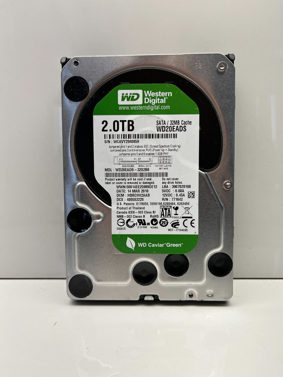Western Digital Green 2TB 3.5" SATA HDD WD20EADS-32S2B0