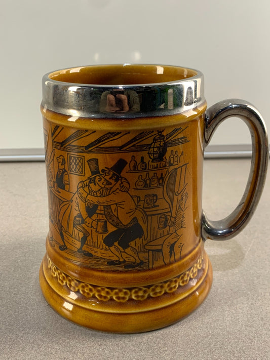 Pub Scene Stein Mug Staffordshire Elijah Cotton Lord Nelson Ware England Beer