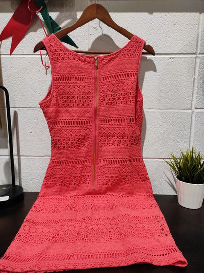 Guess Crochet Mini Peach Dress Size- 10