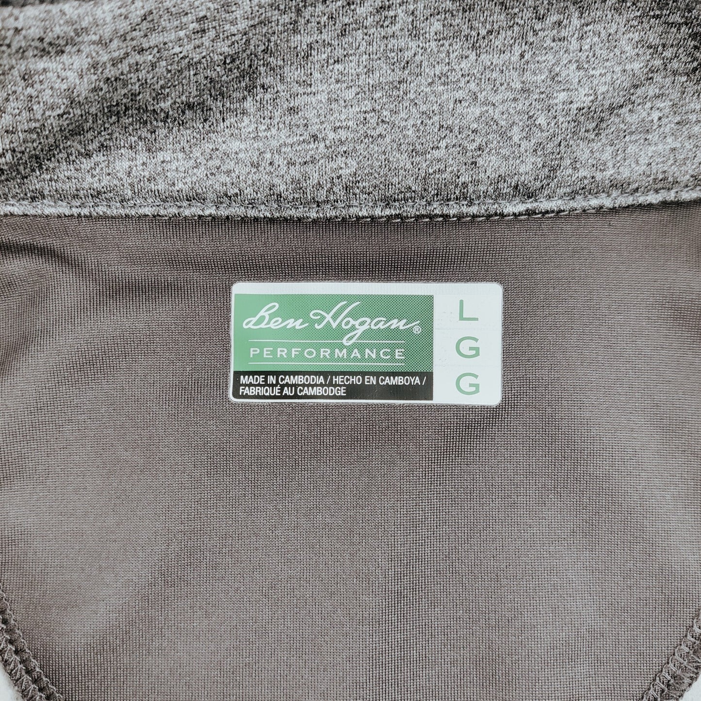 Ben Hogan Performance Grey Quarter Zip Men's Size Large