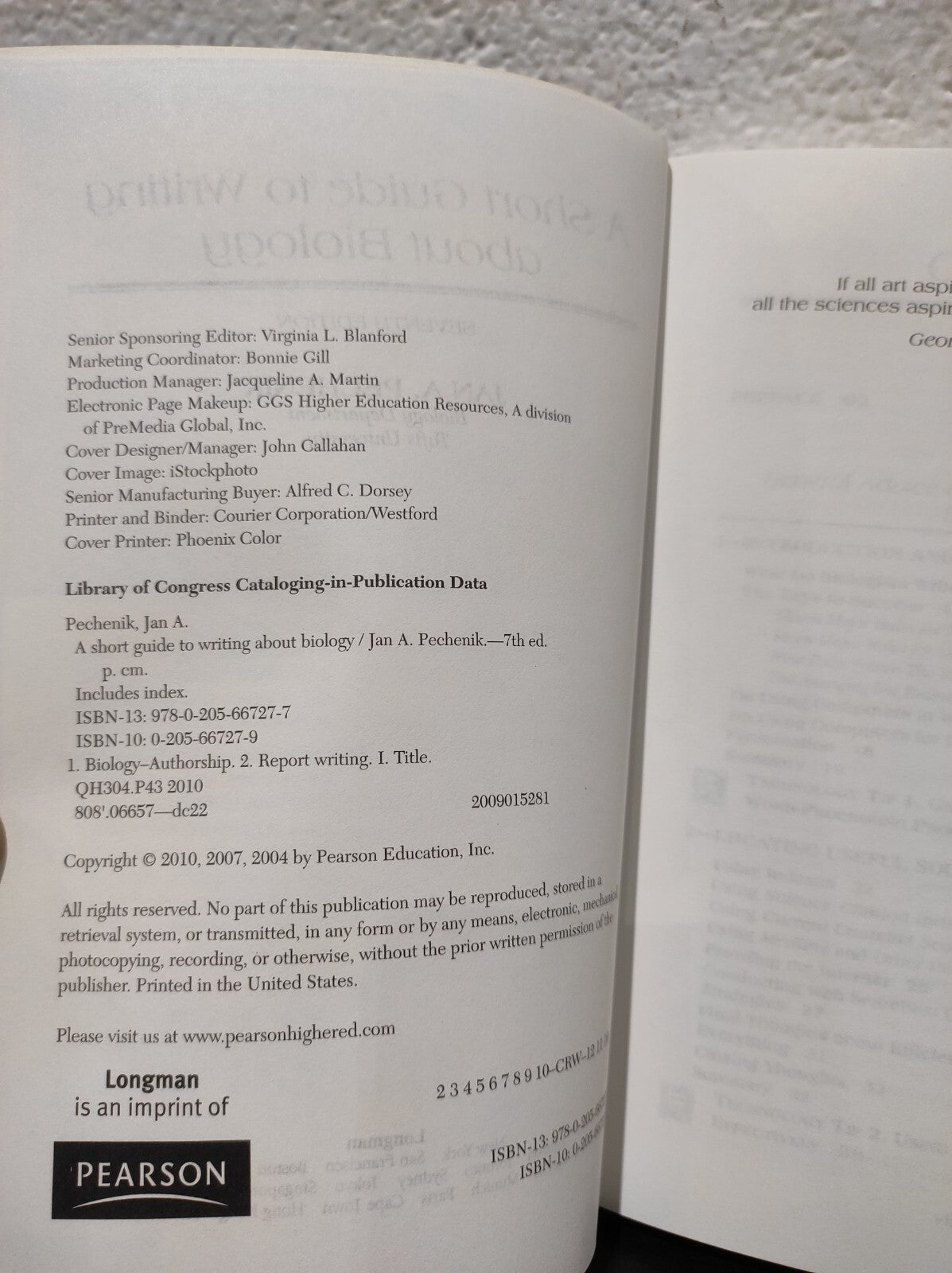 A SHORT GUIDE TO WRITING ABOUT BIOLOGY By Jan A. Pechenik