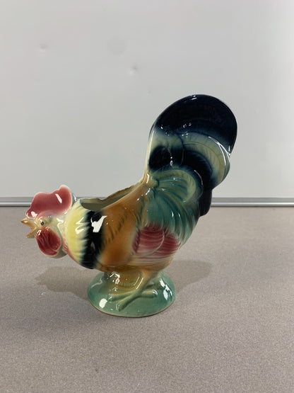 Vintage Royal Copley Ceramic Glazed Pottery Chicken Planter Farmhouse Rustic
