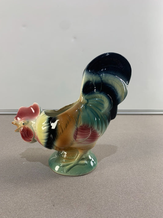 Vintage Royal Copley Ceramic Glazed Pottery Chicken Planter Farmhouse Rustic