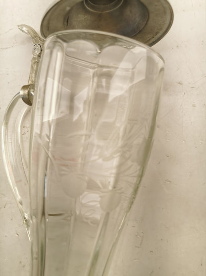 Cut Glass Beer Stein with Lid made in Germany