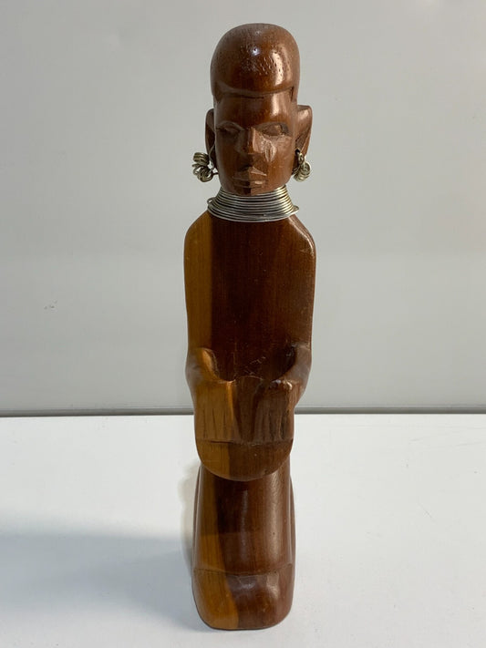 Vintage African Genuine Besmo Kenya Tribal Art Hand Carved Statue