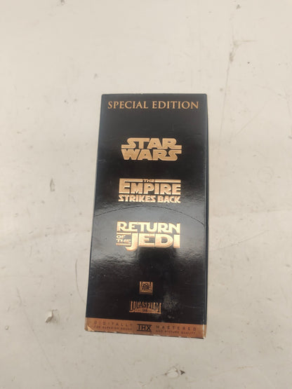 Star Wars Trilogy VHS 1997 Special Limited Edition Movie Gold Box