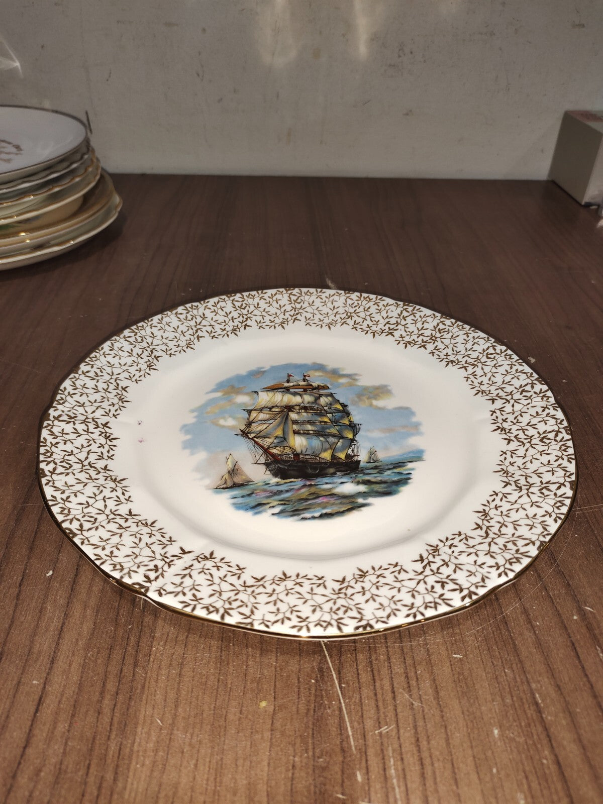 Vintage Adderley Glass Plate - Bone China - Made in England